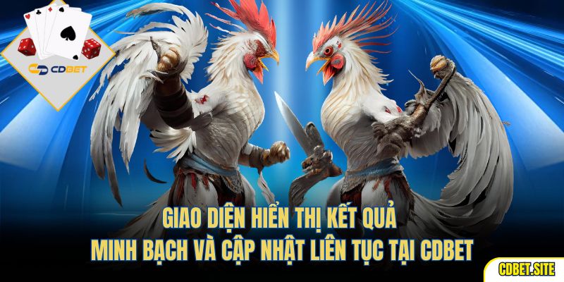 Giao diện hiển thị kết quả minh bạch và cập nhật liên tục tại CDBET