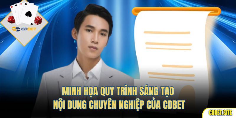 Minh họa quy trình sáng tạo nội dung chuyên nghiệp của CDBET